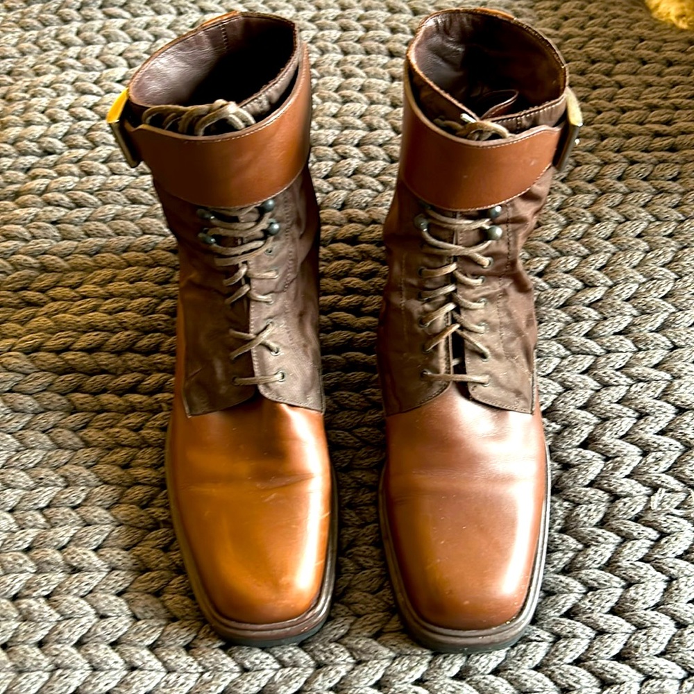 Prada Vibram Brown Leather Boots